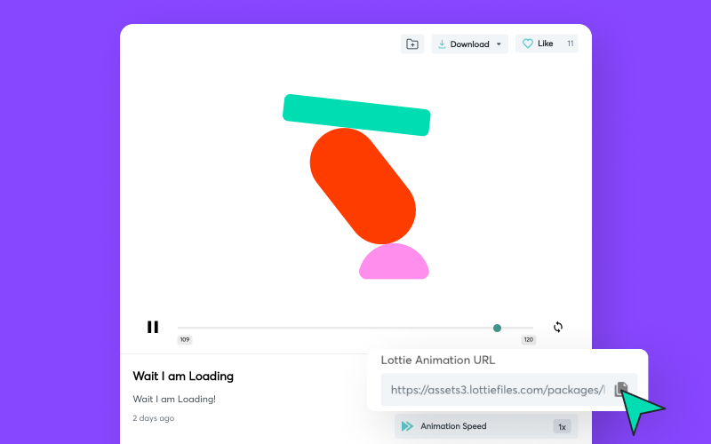 Copy the Lottie Animation URL