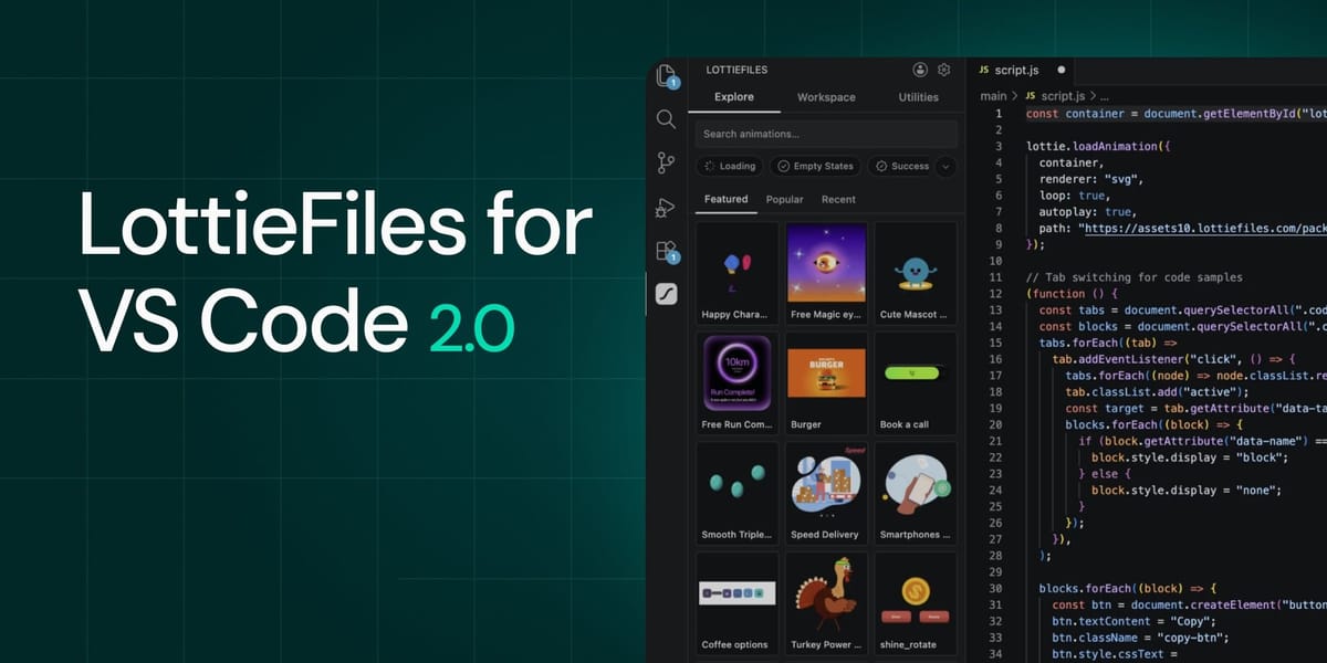 Lottiefiles for VS Code Plugin Just Got a Huge Refactor