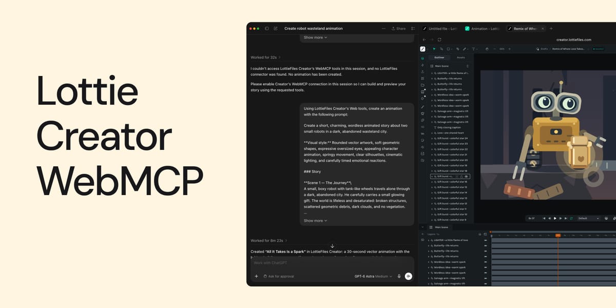 How to Create Animations with AI Using Lottie Creator WebMCP